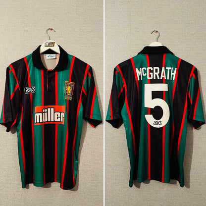 Aston Villa away football shirt 1993/95 McGrath Medium