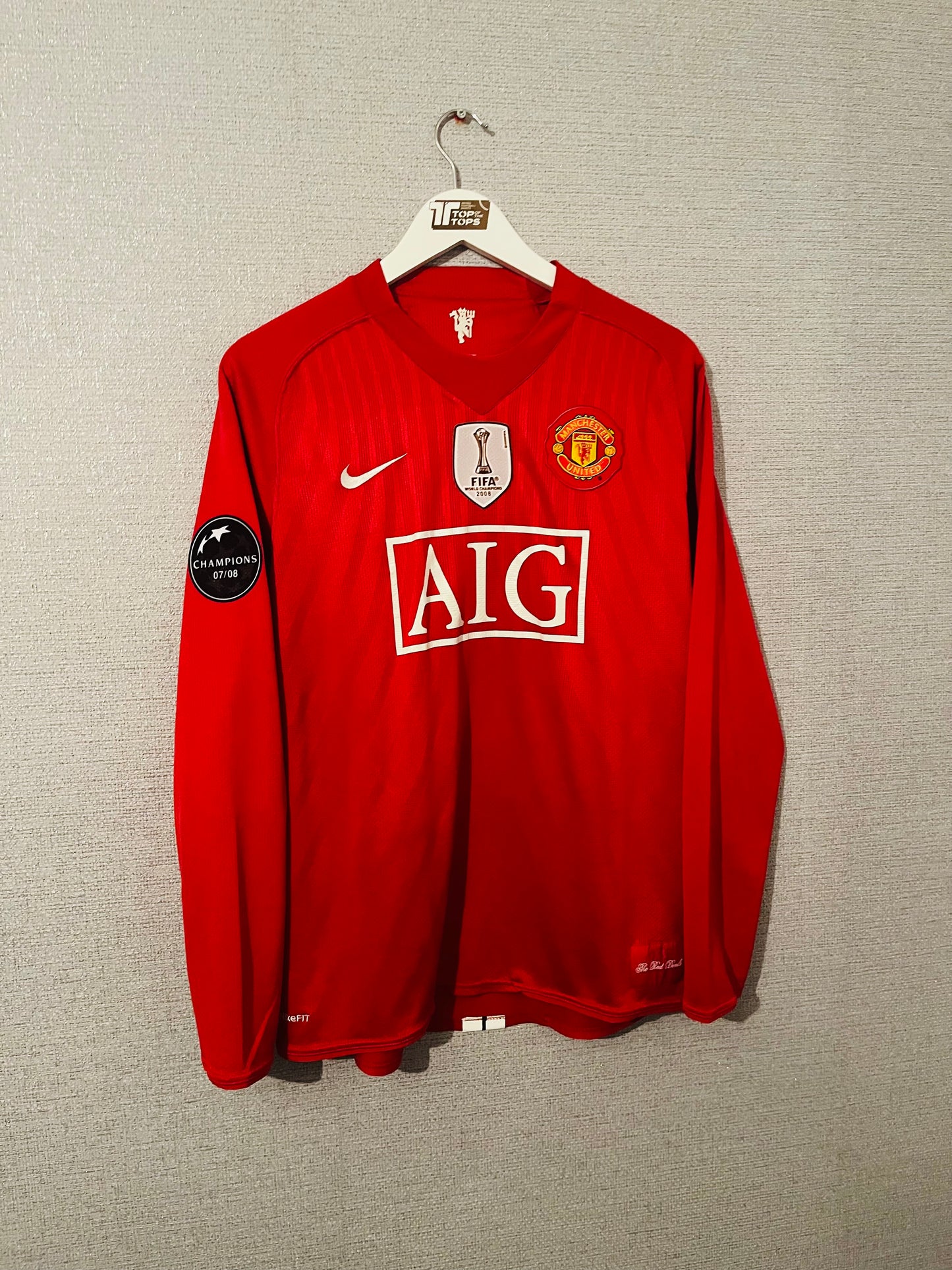 Manchester United home football shirt L/S 2008/09 CR7 Large