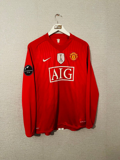 Manchester United home football shirt L/S 2008/09 CR7 Large