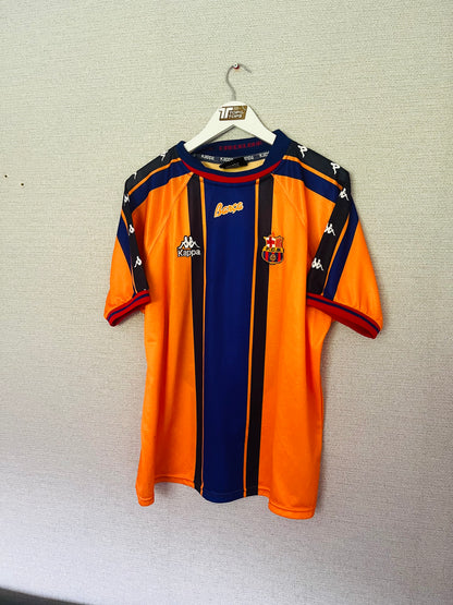 Barcelona away football shirt 1997/98 De La Pena Large