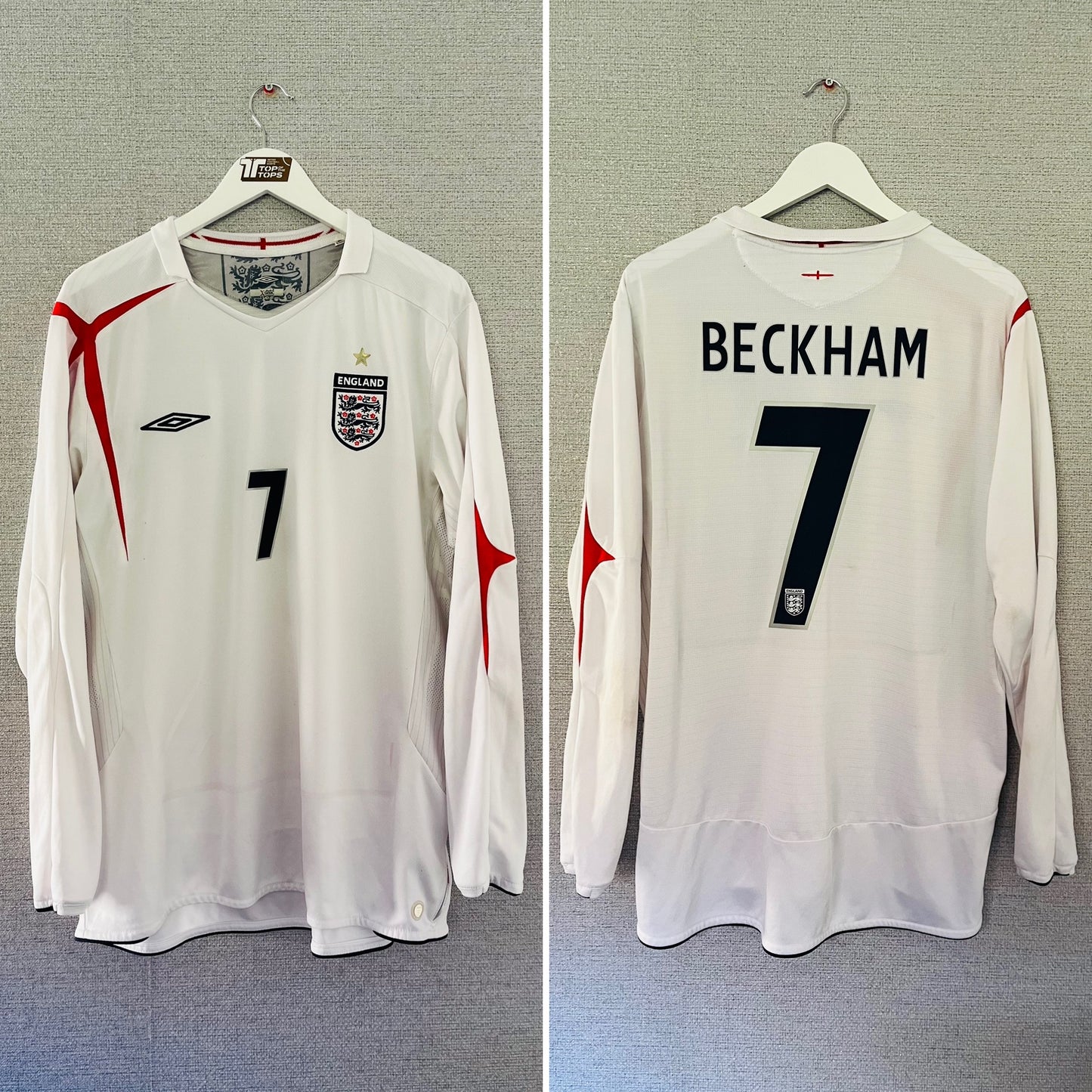England home football shirt W/C 2006 Beckham XL