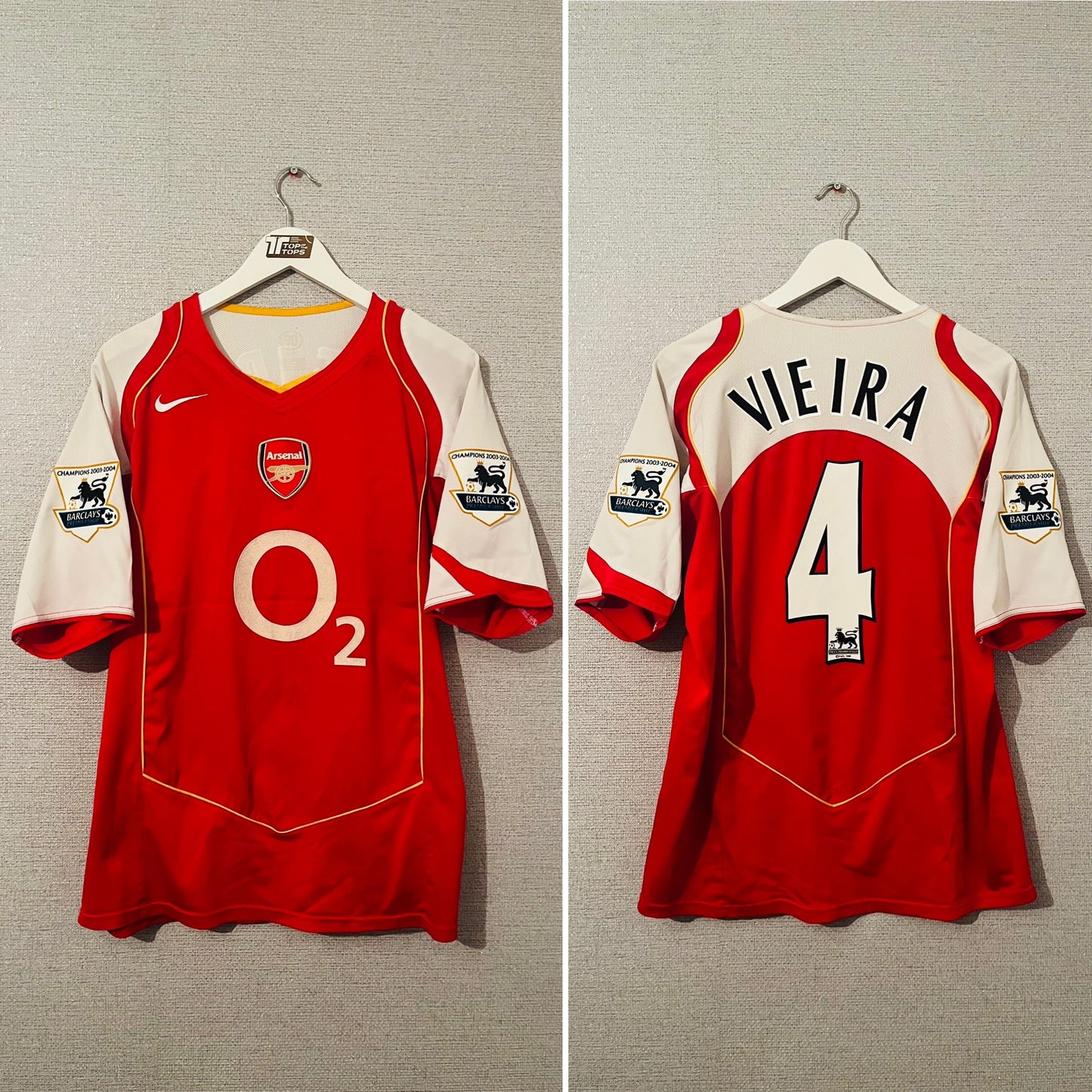 Arsenal home football shirt 2004/05 Vieira Large
