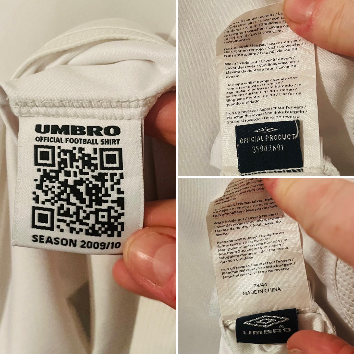 Glasgow Rangers third football shirt 2009/10 Davis Medium