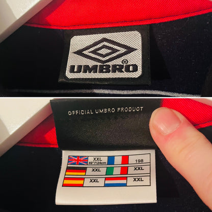 Manchester United away football shirt 1999/2000 Stam XXL