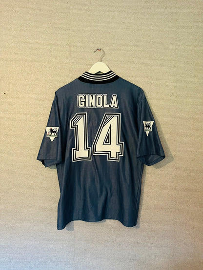Newcastle United away football shirt 1996/97 Ginola Large