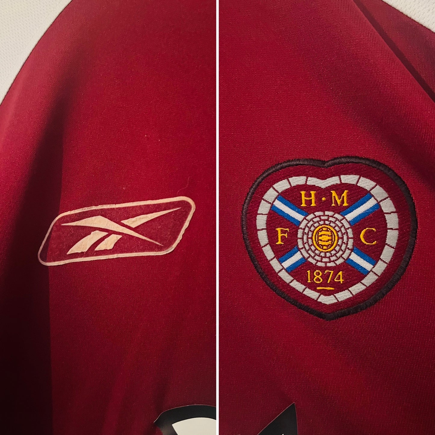 Heart of Midlothian Hearts home football shirt 2004/05 De Vries XXL