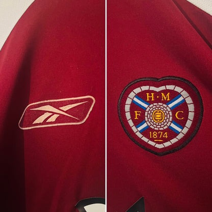 Heart of Midlothian Hearts home football shirt 2004/05 De Vries XXL