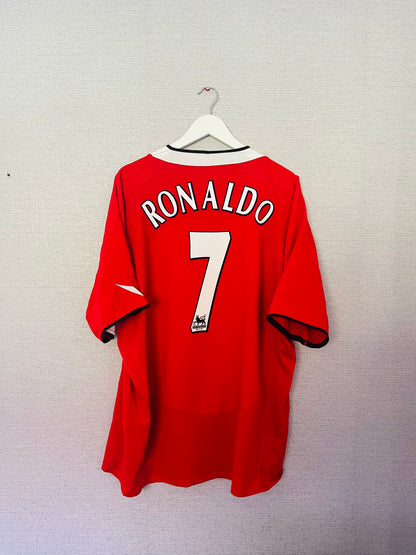 Manchester United home football shirt 2004/06 CR7 XXL