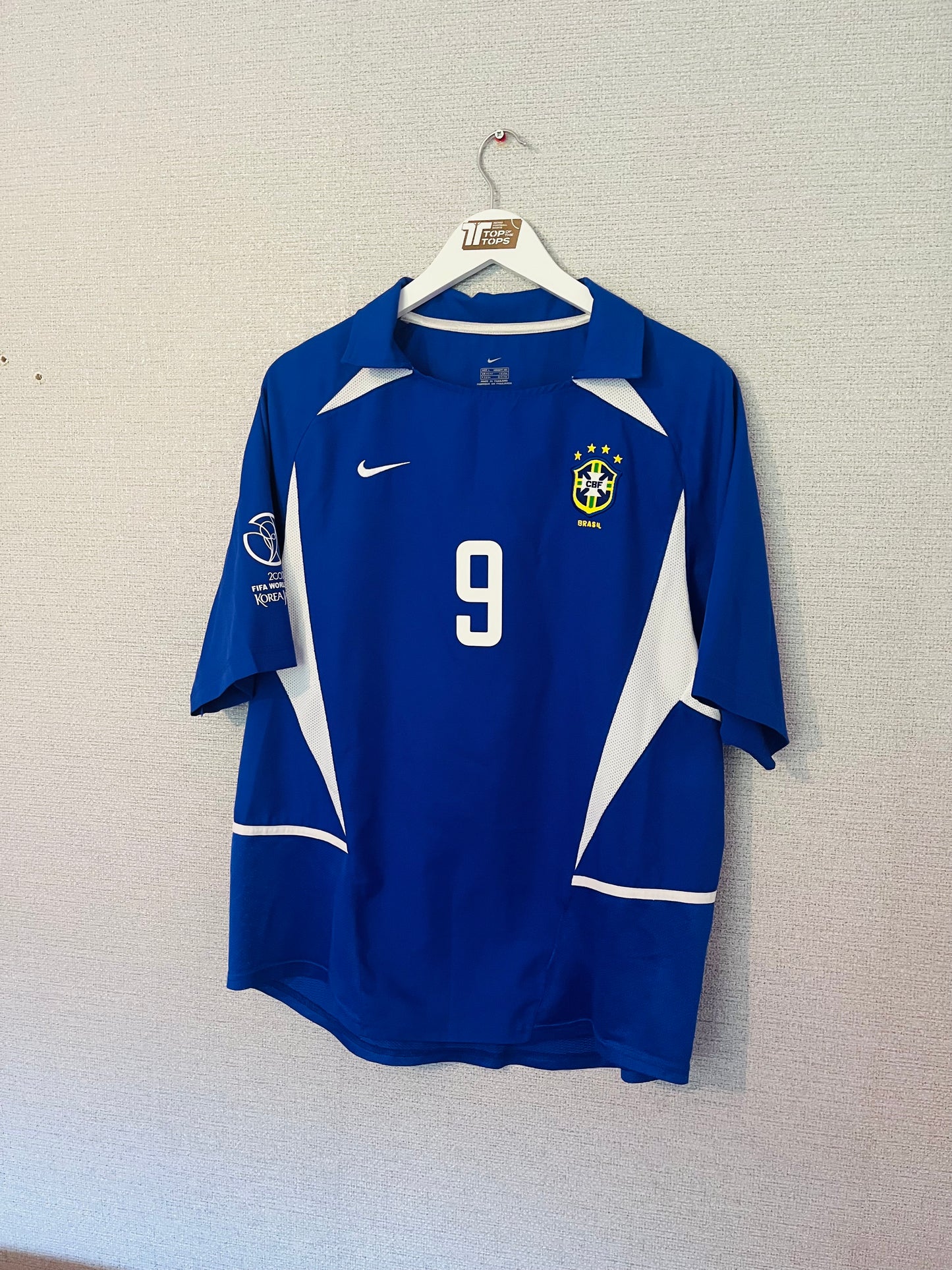 Brazil away football shirt W/C 2002 R9 Large