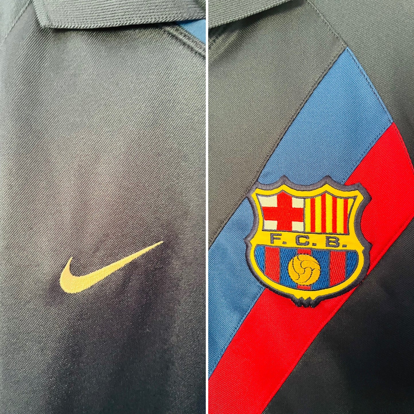 Barcelona away football shirt 2003/04 Ronaldinho Large