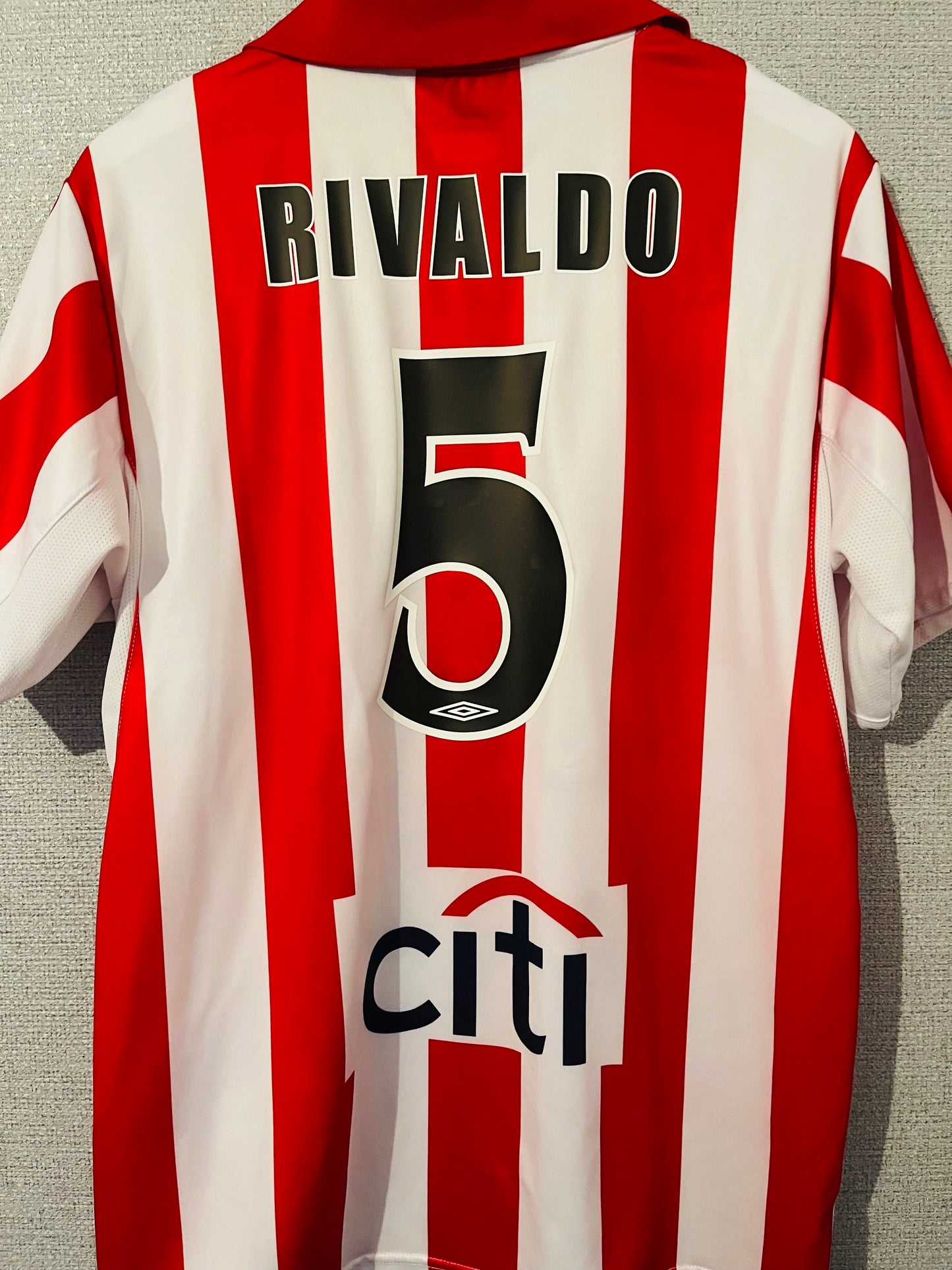 Olympiakos home football shirt 2004/05 Rivaldo Medium