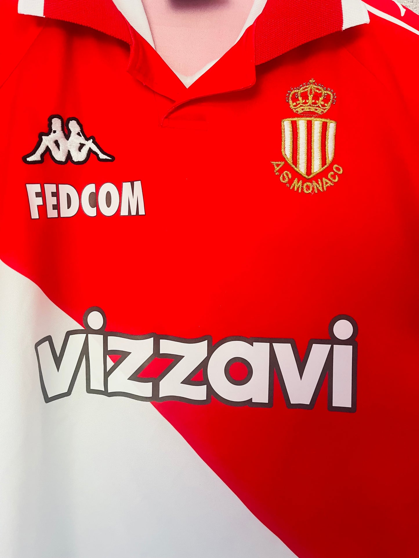 Monaco home football shirt 2000/01 Marquez Medium
