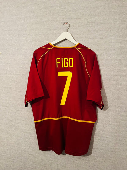 Portugal home football shirt 2002/04 Figo XL