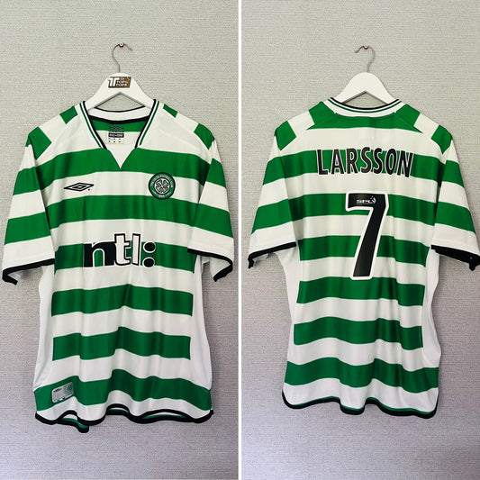 Glasgow Celtic home football shirt 2001/03 Larsson XL