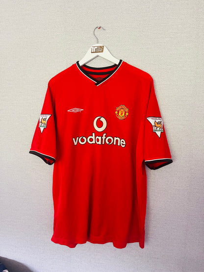 Manchester United home football shirt 2000/01 Beckham XL