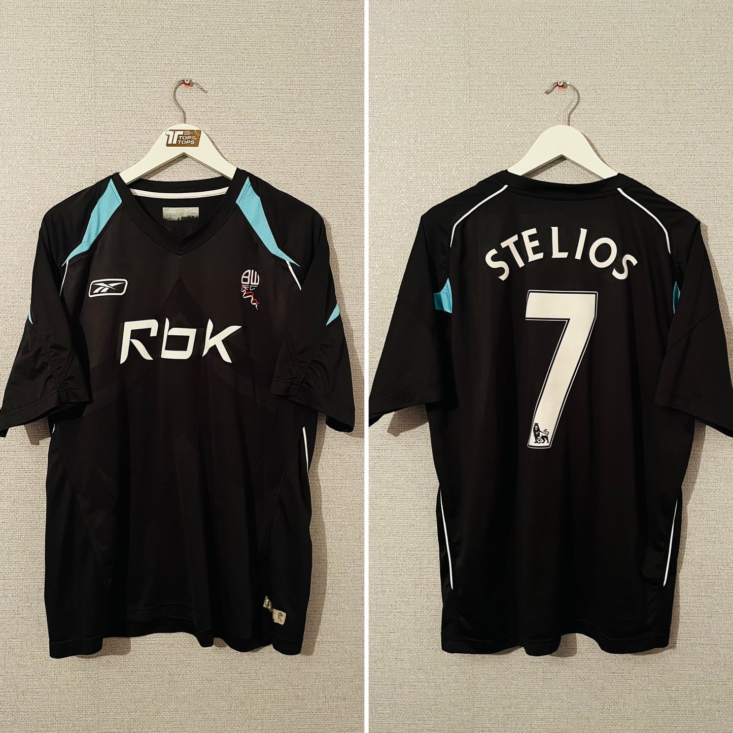 Bolton Wanderers away football shirt 2007/08 Stelios Large