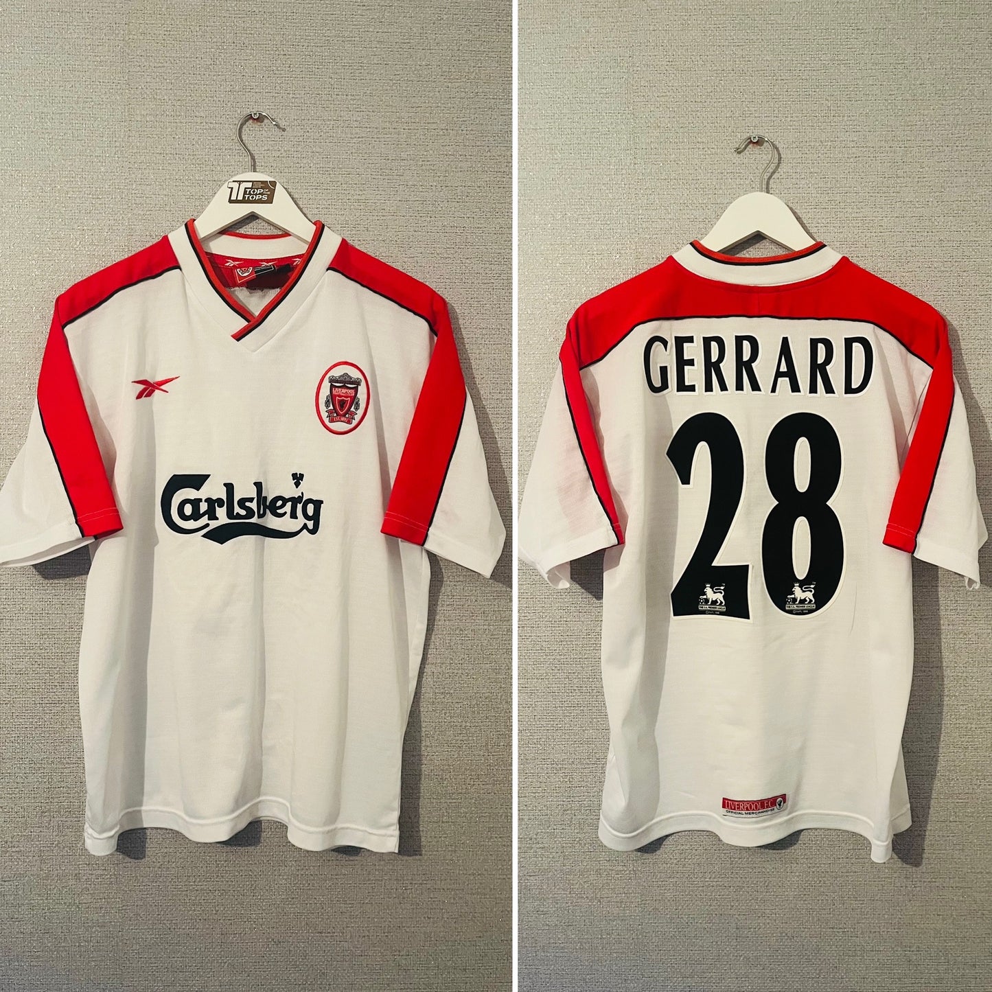 Liverpool away football shirt 1998/2000 Gerrard Medium
