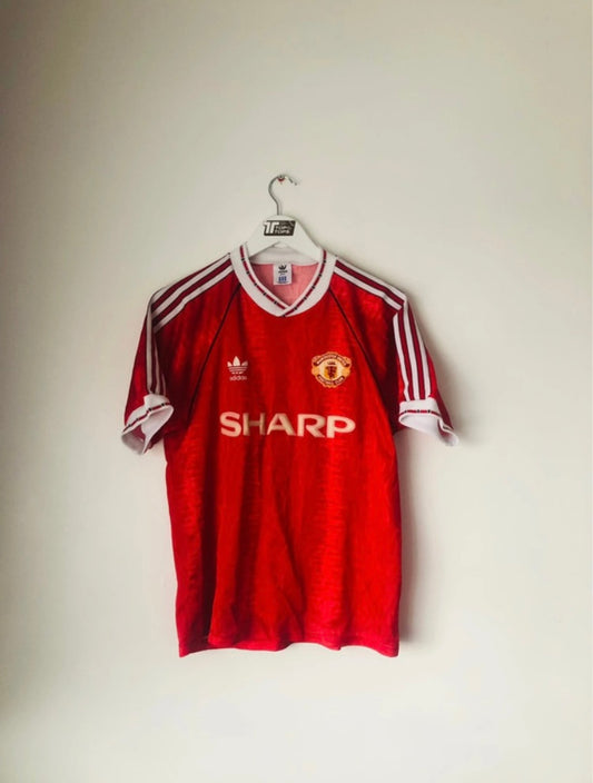 Manchester United home football shirt 1990/92 medium