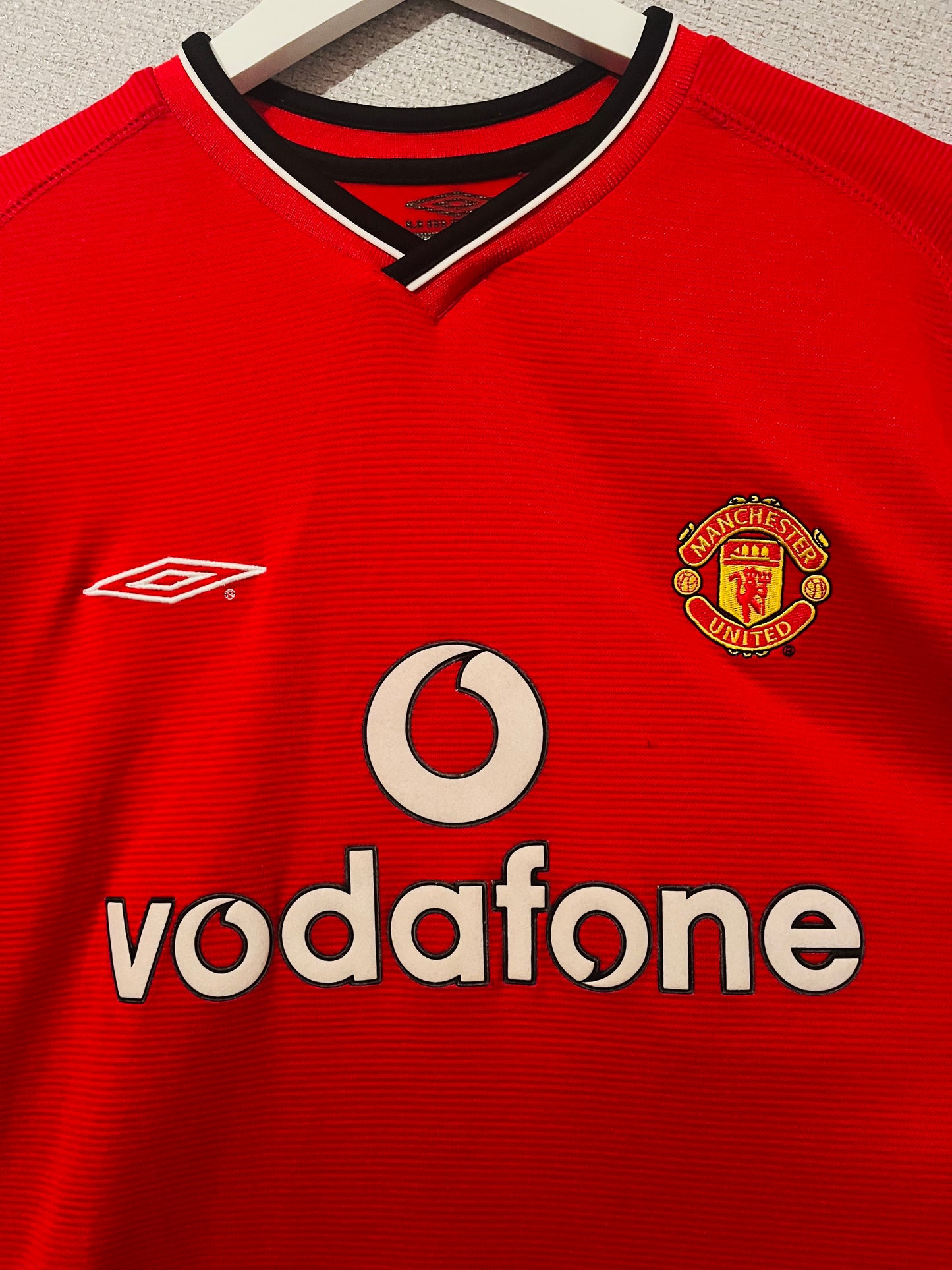 Manchester United home football shirt 2000/01 Beckham XL