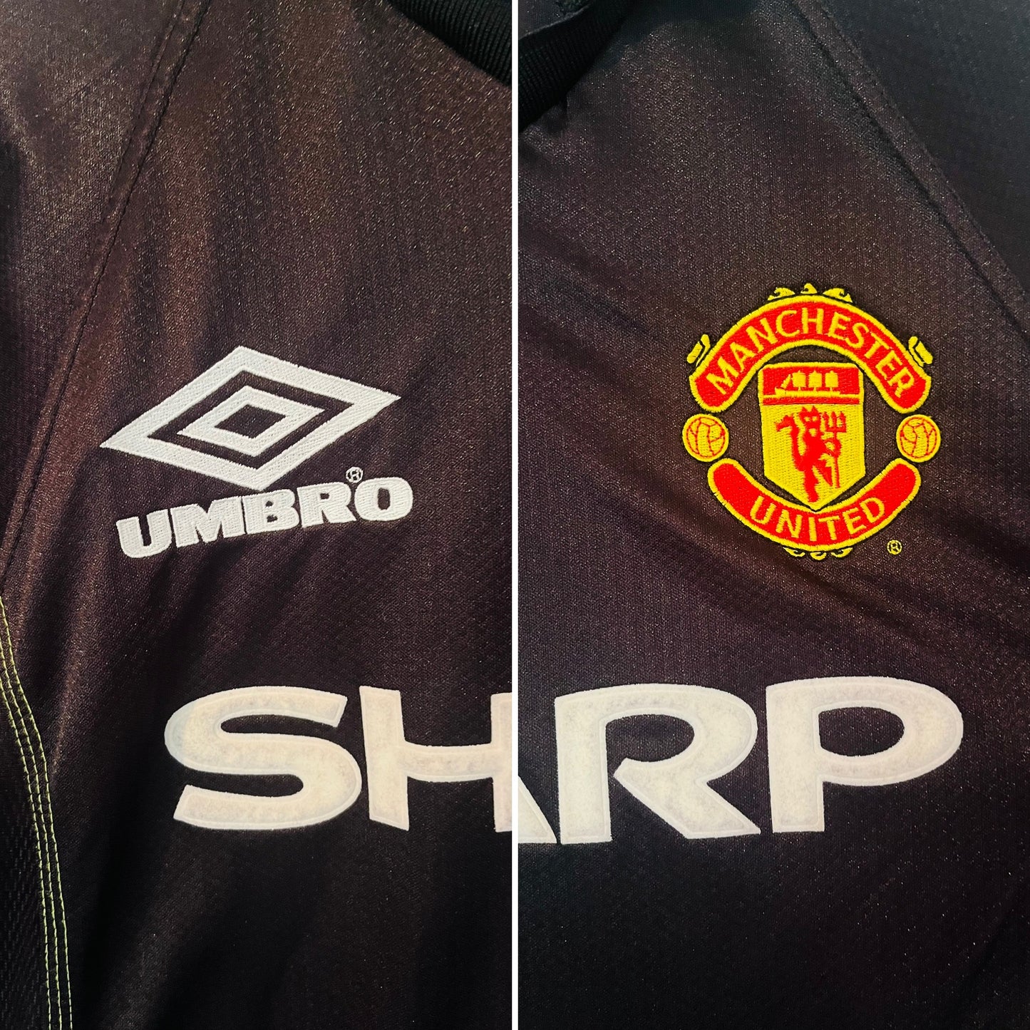Manchester United third football shirt 1998/99 Stam XL
