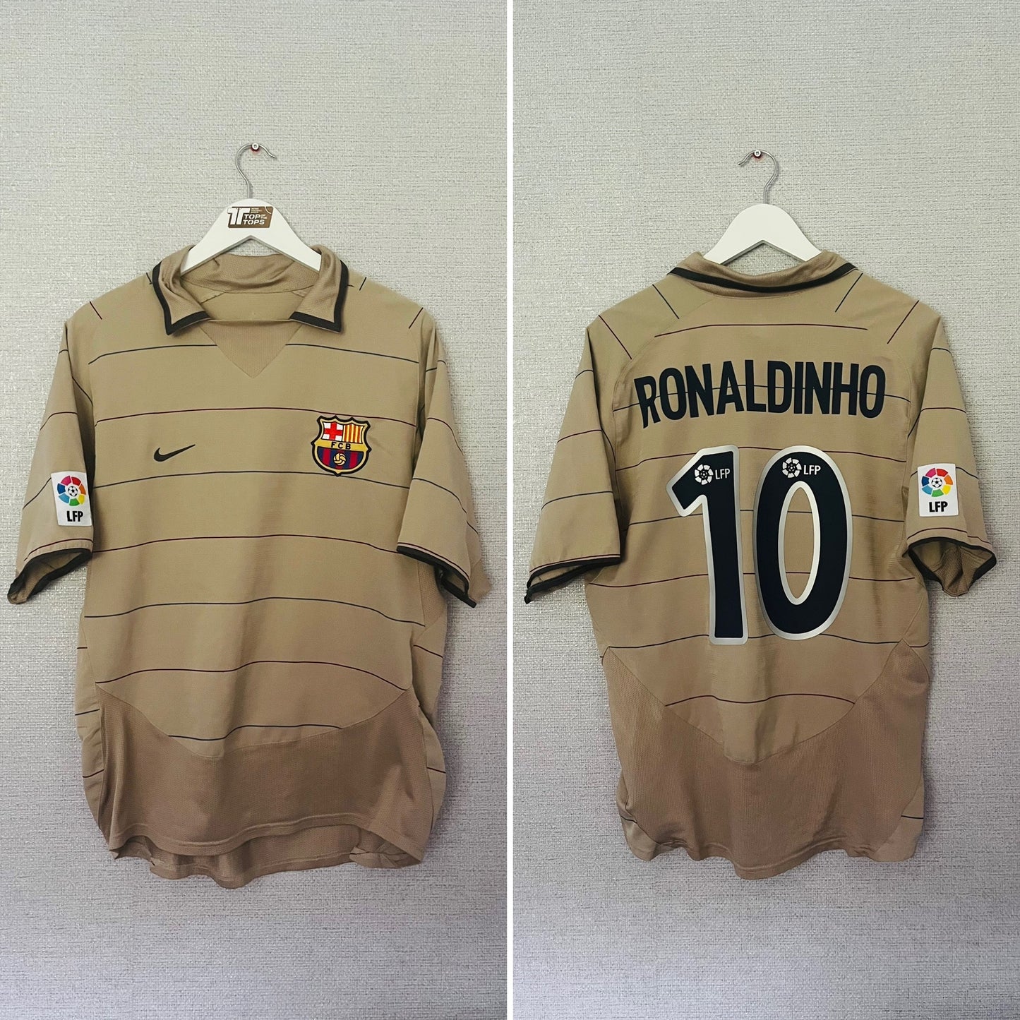 Barcelona away football shirt 2003/05 Ronaldinho Medium