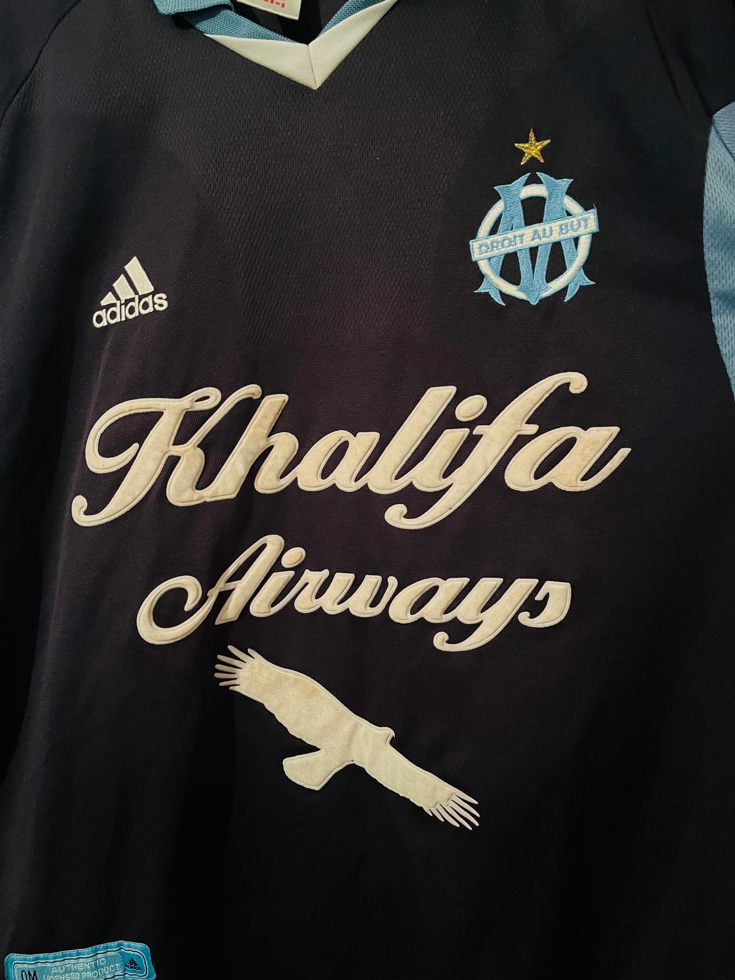 Marseille away football shirt 2001/02 Le Boeuf Large