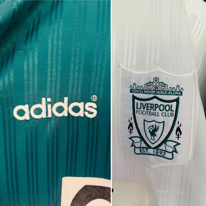 Liverpool away football shirt 1995/96 Fowler XL