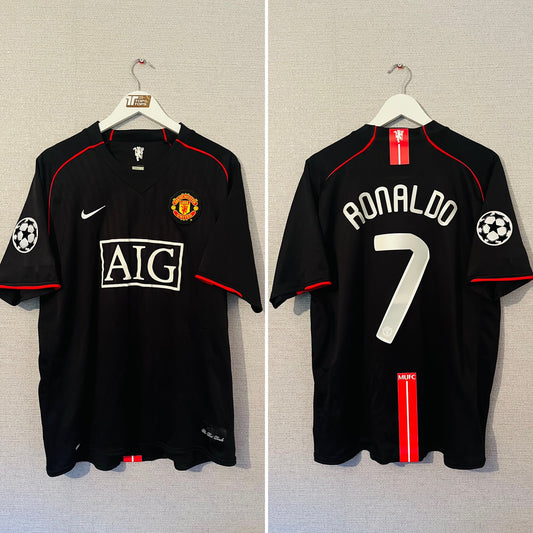 Manchester United away football shirt 2007/08 CR7 Large