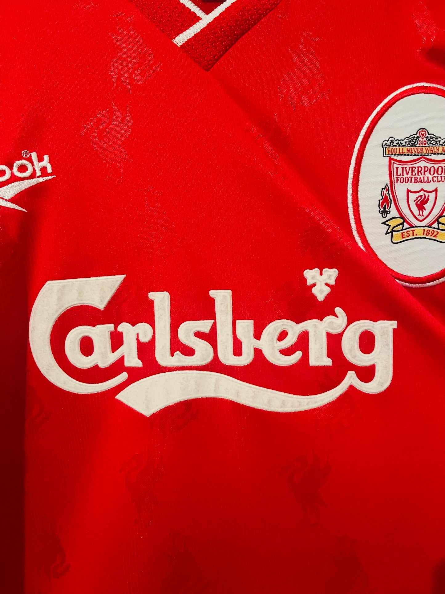 Liverpool home football shirt 1996/97 Fowler XXL