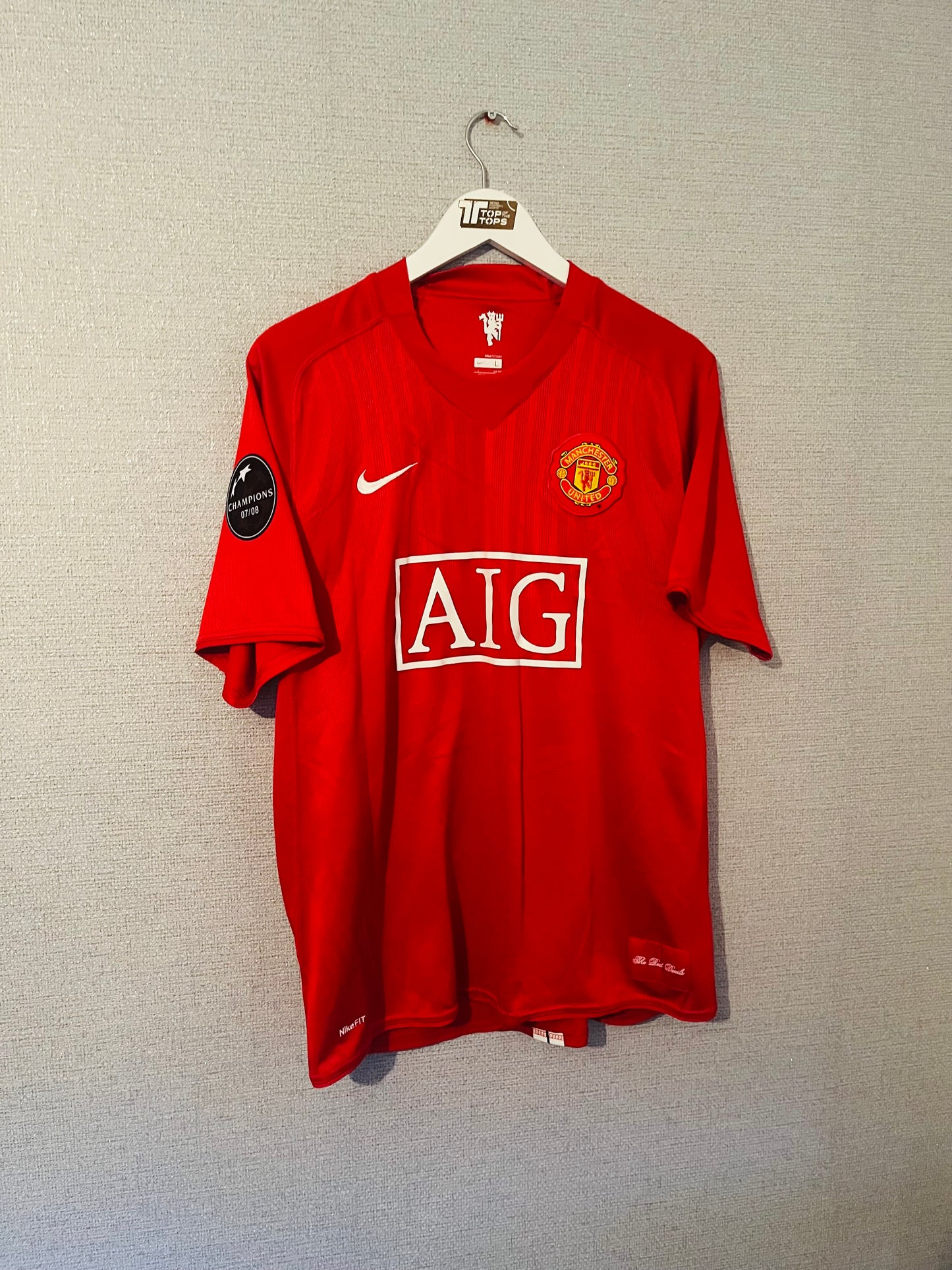 Manchester United home football shirt 2008/09 CR7 Large
