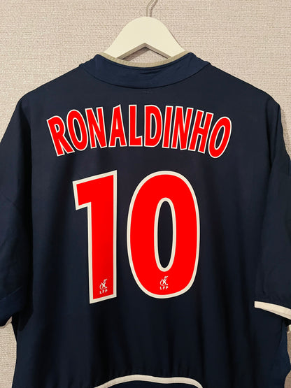 PSG home football shirt 2002/03 Ronaldinho XL