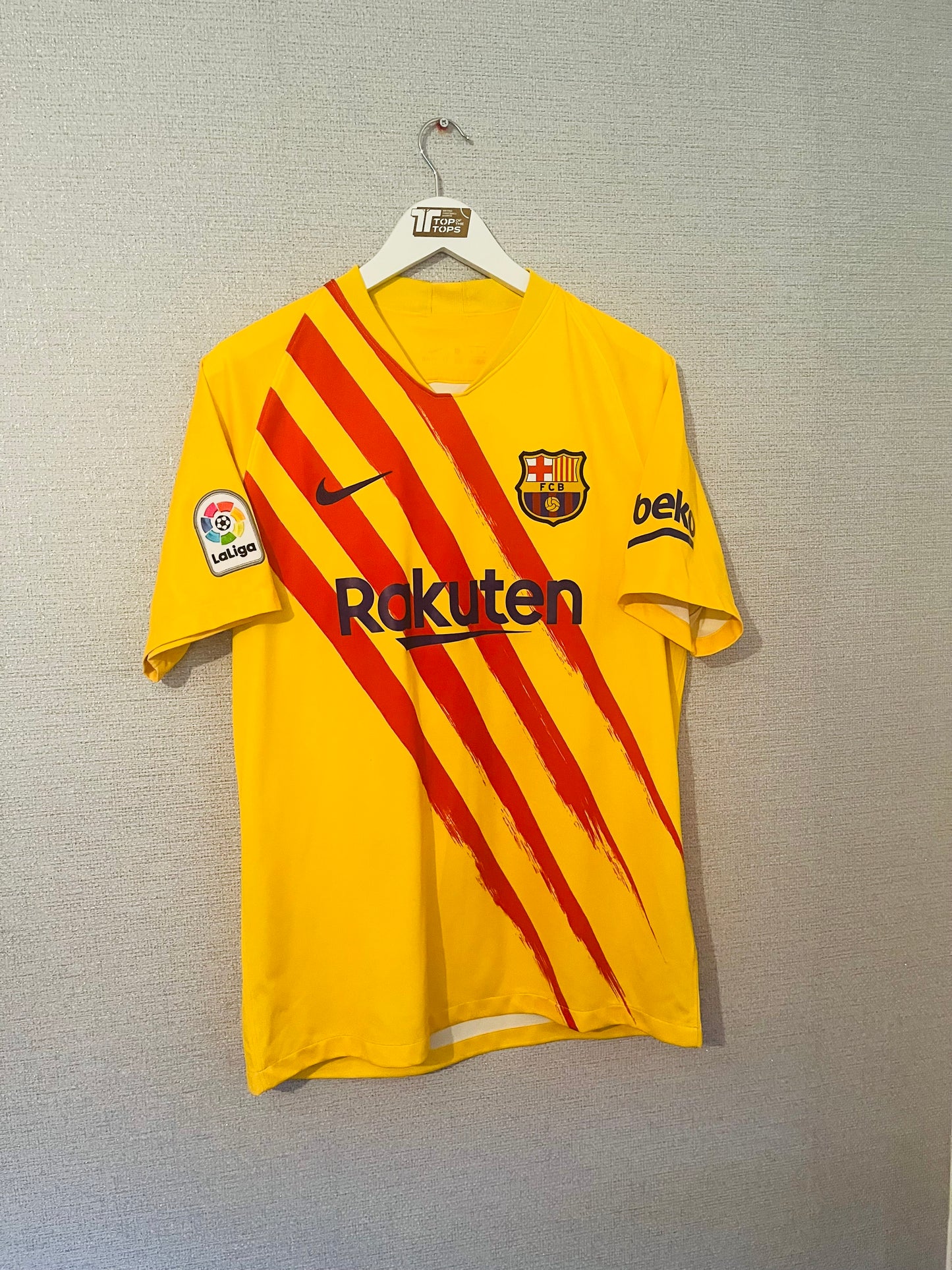 Barcelona fourth Senyera football shirt 2019/20 Messi Large
