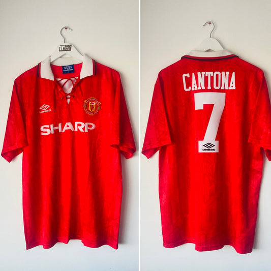 Manchester United home football shirt 1992/94 Cantona XL