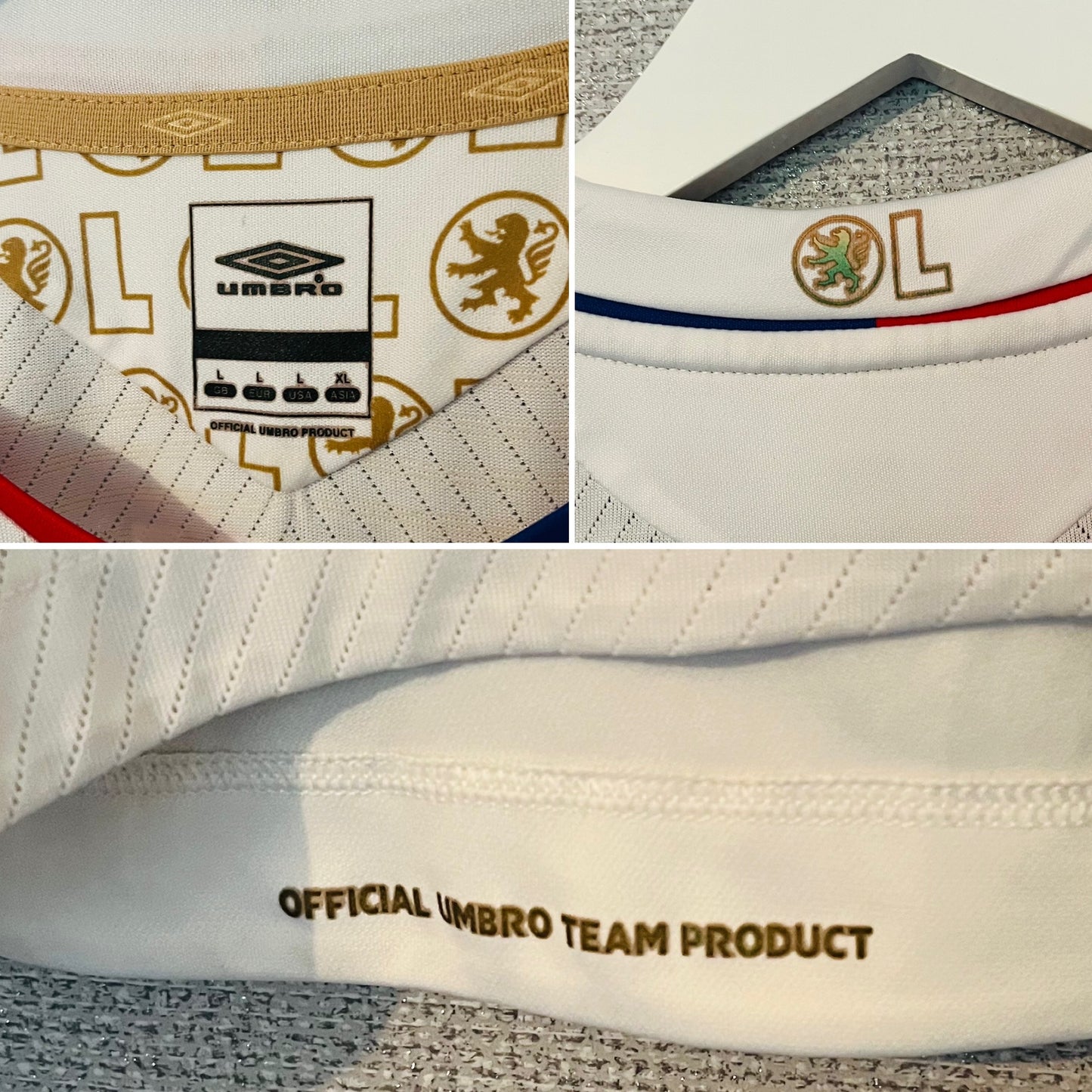 Olympique Lyonnaise Lyon home football shirt 2008/09 Juninho Medium