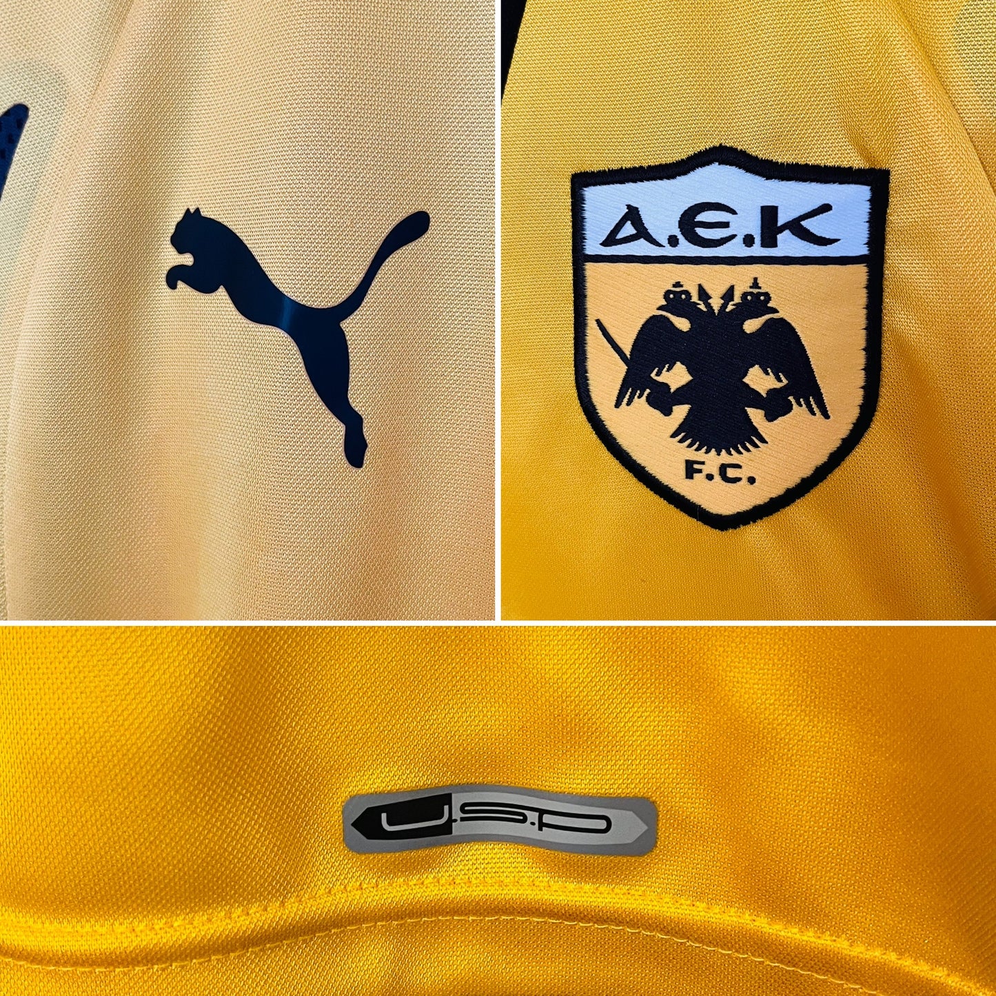 AEK Athens home football shirt 2007/08 Rivaldo Medium