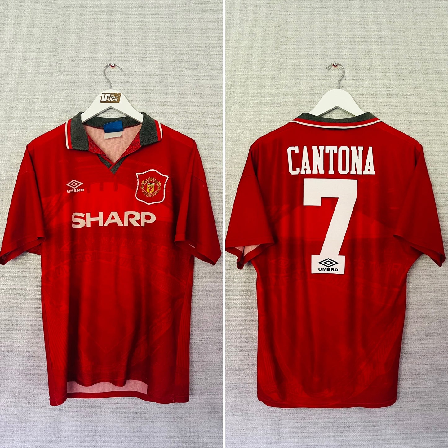 Manchester United home football shirt 1994/95 Cantona Large