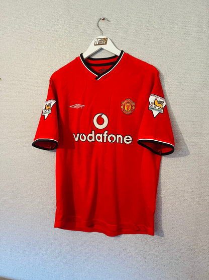 Manchester United home football shirt 2001/02 Veron Medium