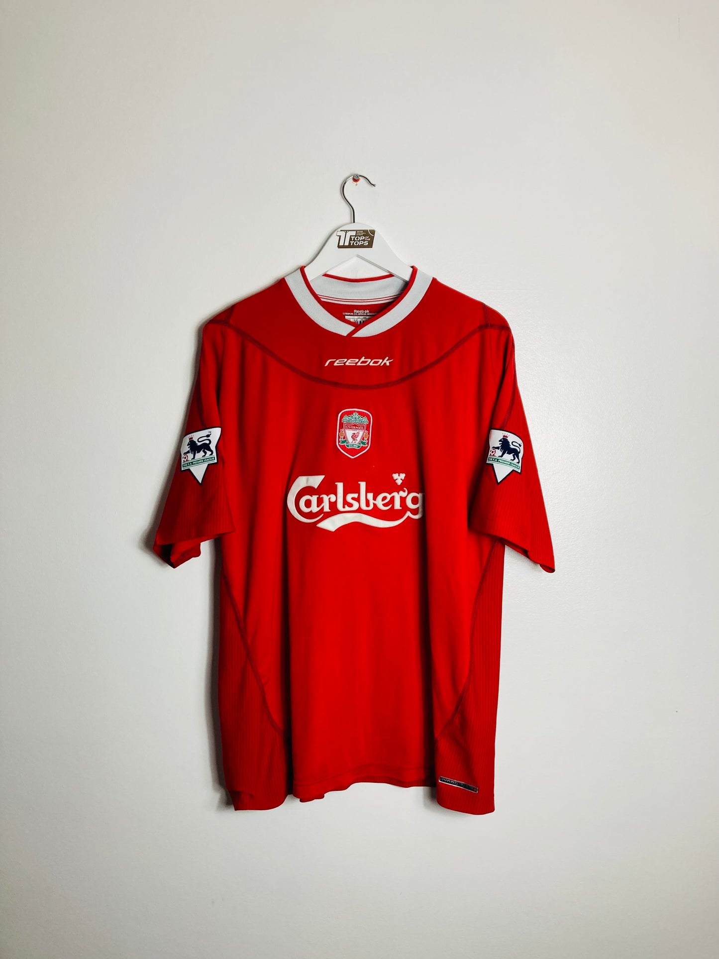 Liverpool home football shirt 2002/04 BAROS XL