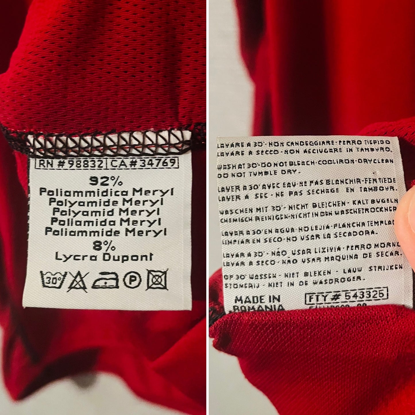 Roma home football shirt 2002/03 Montella Large