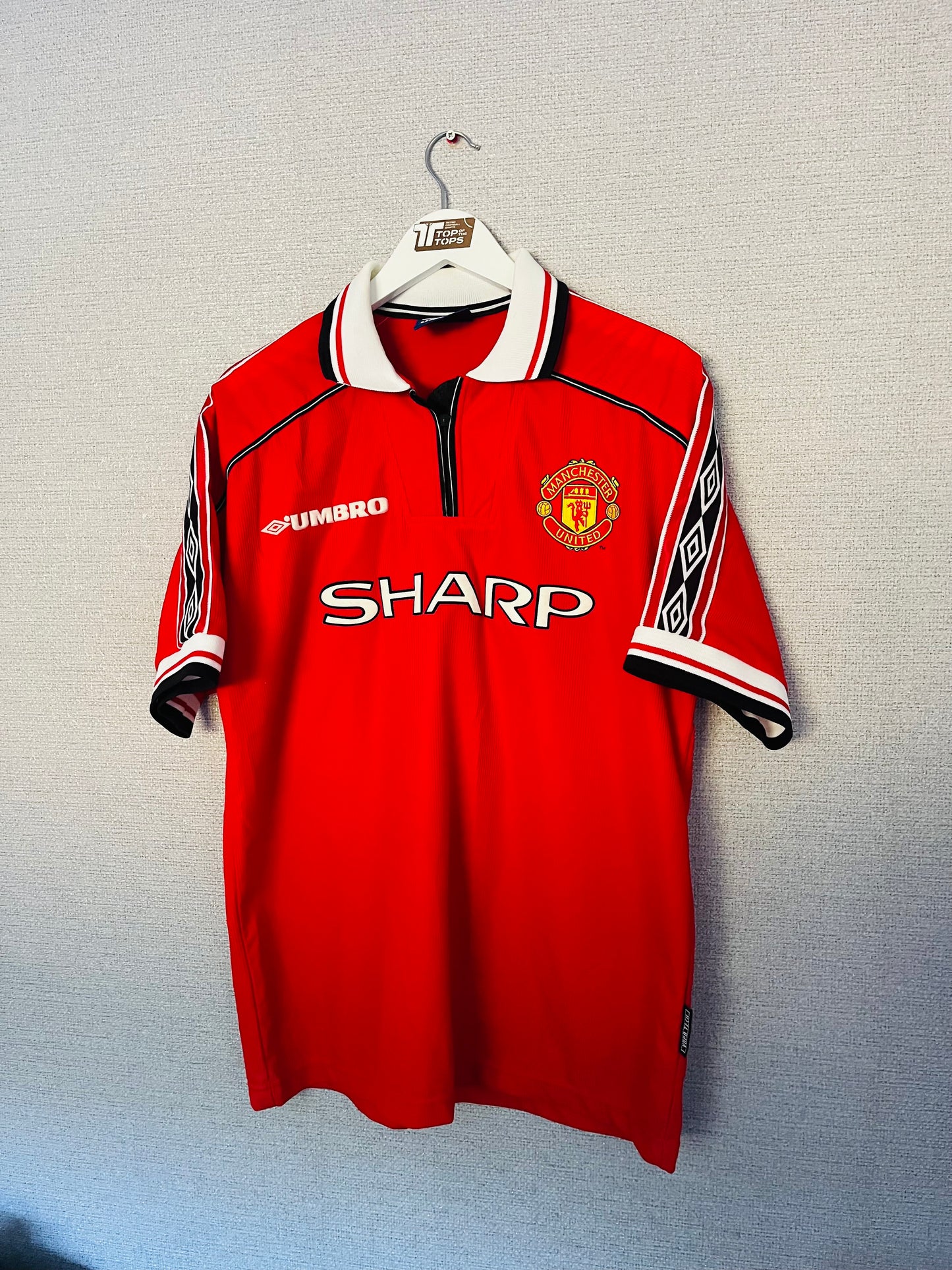Manchester United home football shirt 1998/2000 Keane Large