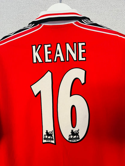 Manchester United home football shirt 1998/2000 Keane Large