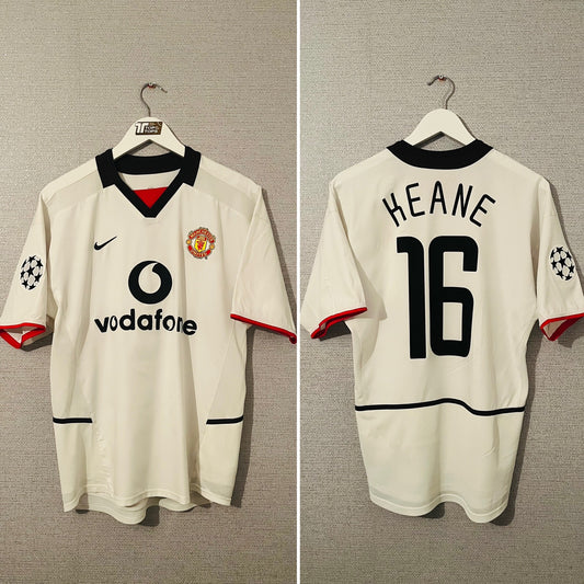 Manchester United away football shirt 2002/03 Keane Small