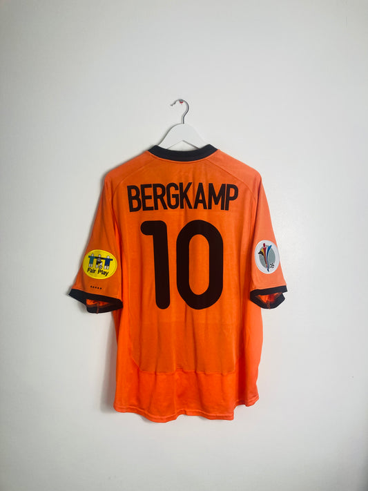 Holland Netherlands home football shirt euro 2000 Bergkamp XL