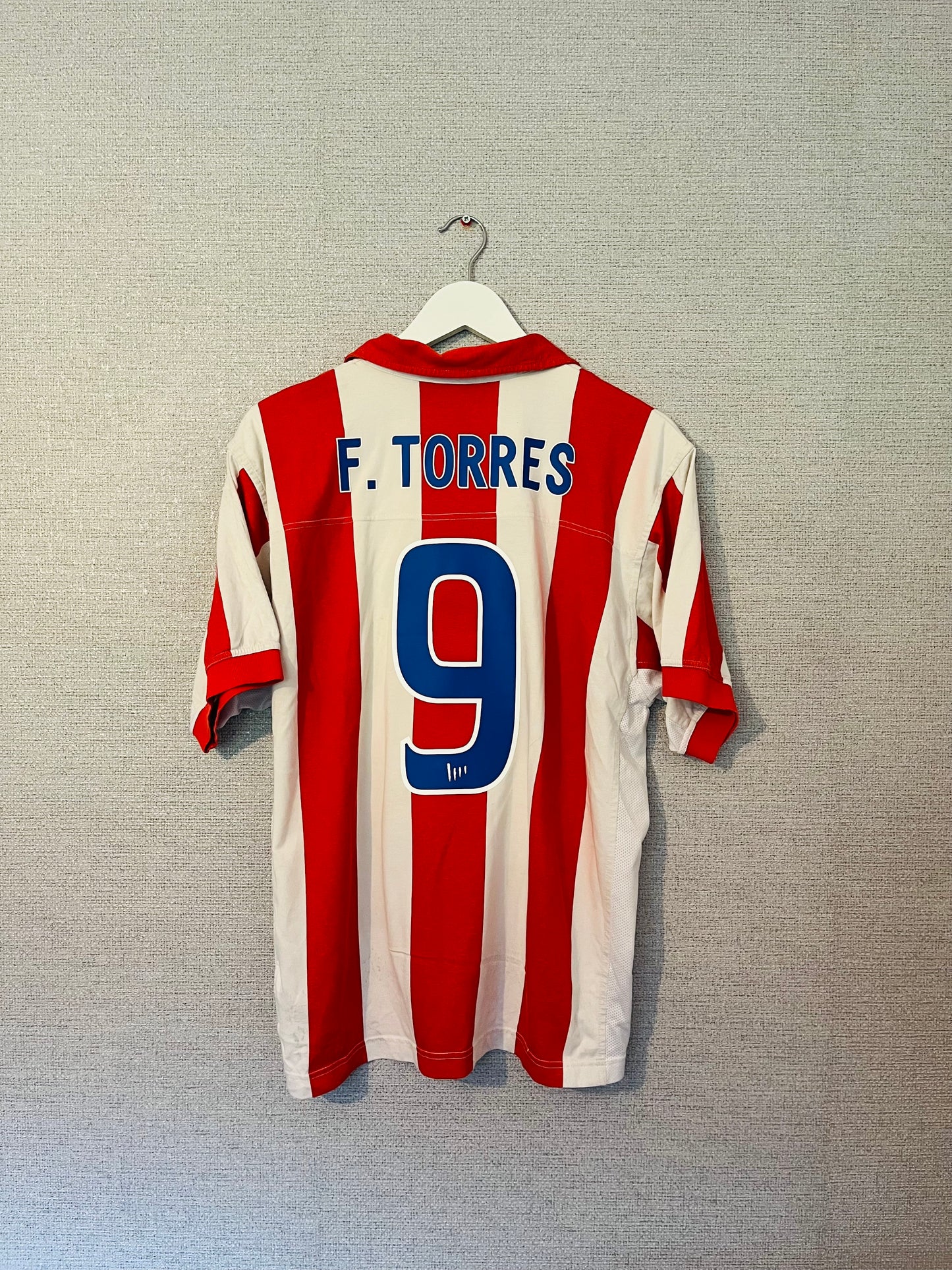 Atletico Madrid home centenary football shirt 2003/04 Torres Large