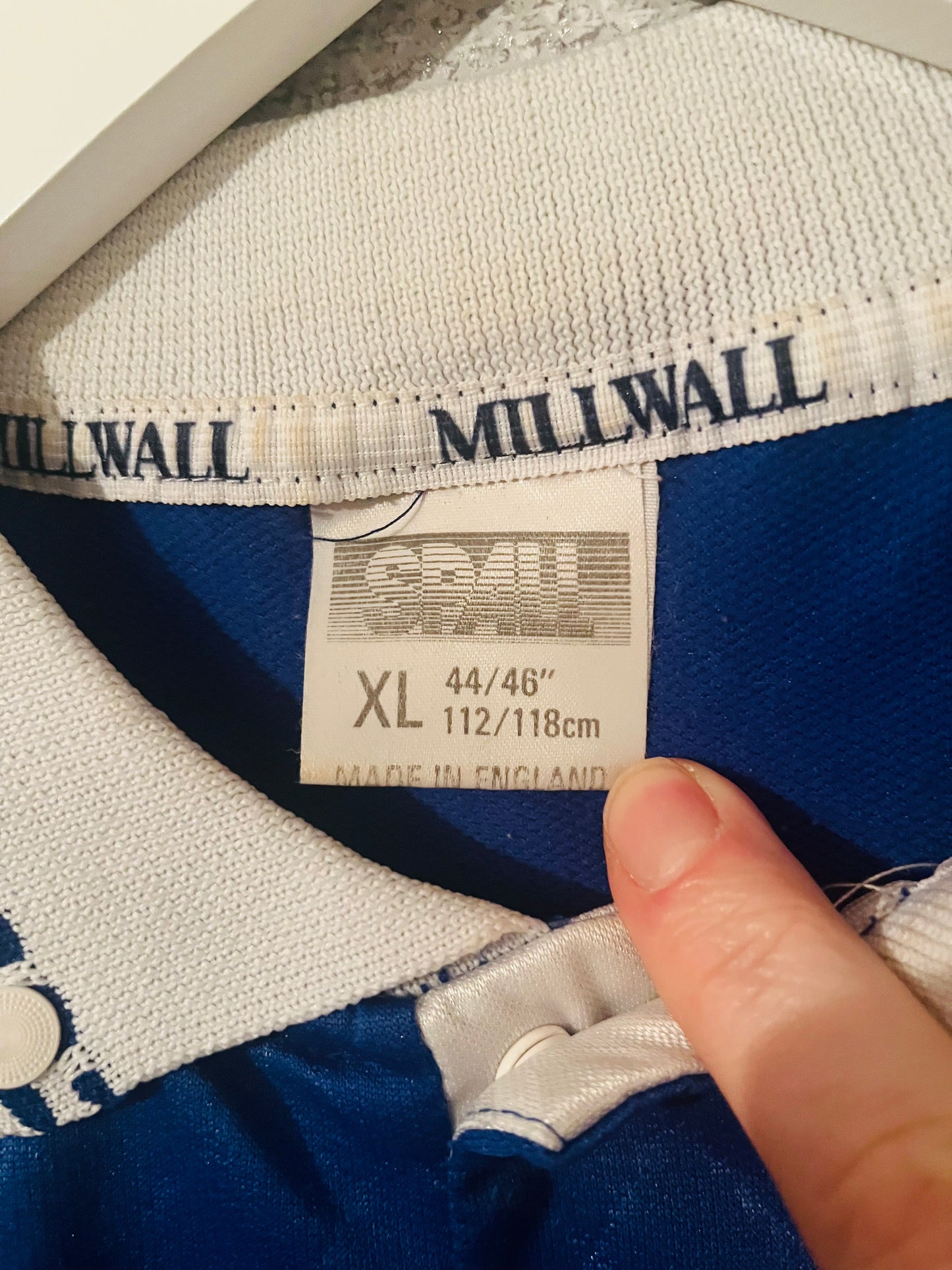Millwall home football shirt 1990/91 Large