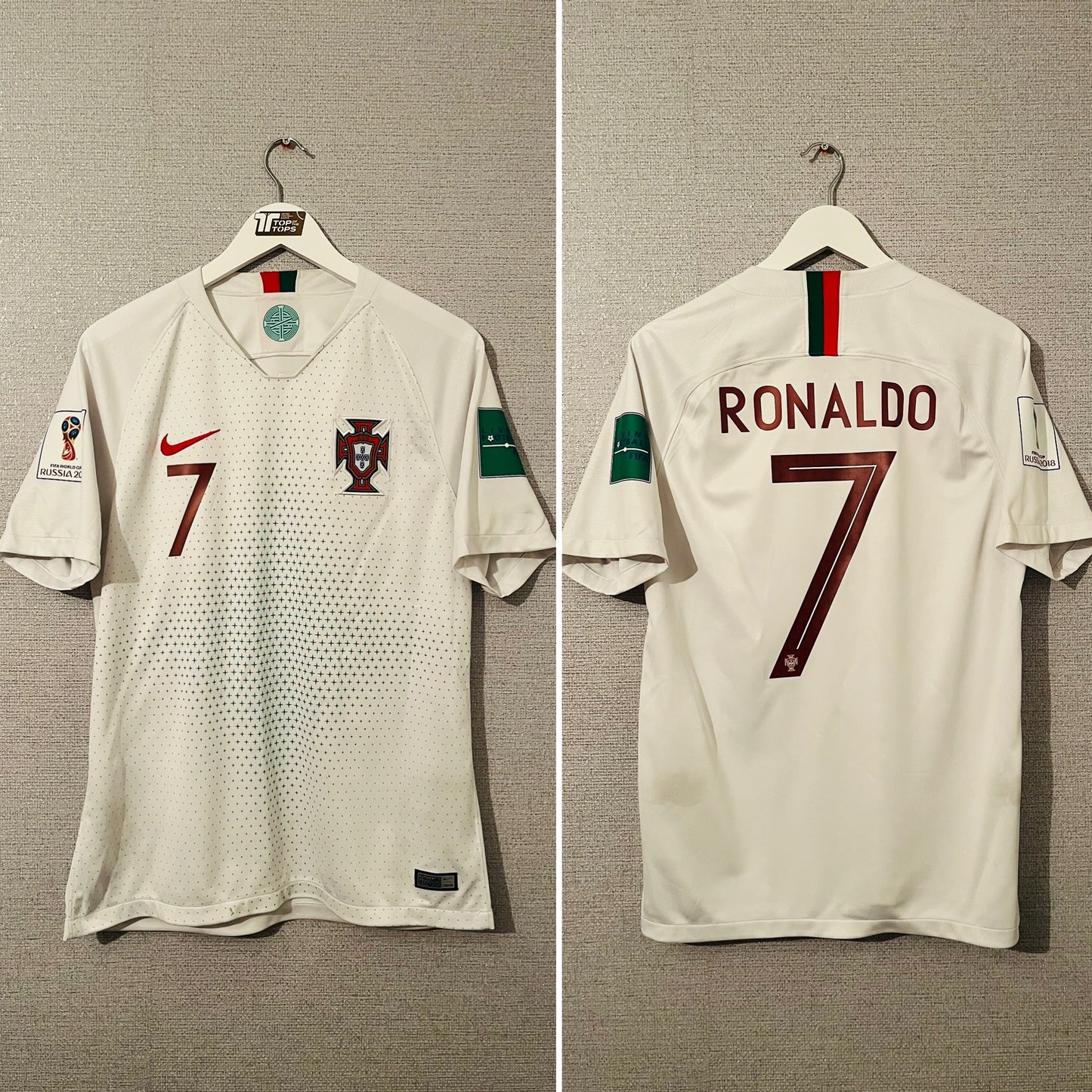 Portugal away football shirt        W/C 2018 CR7 Medium