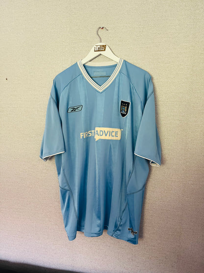 Manchester City home football shirt 2003/04 Wanchope XXL