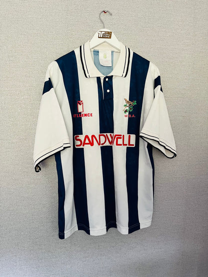 West Bromwich Albion home football shirt 1991/92 Large