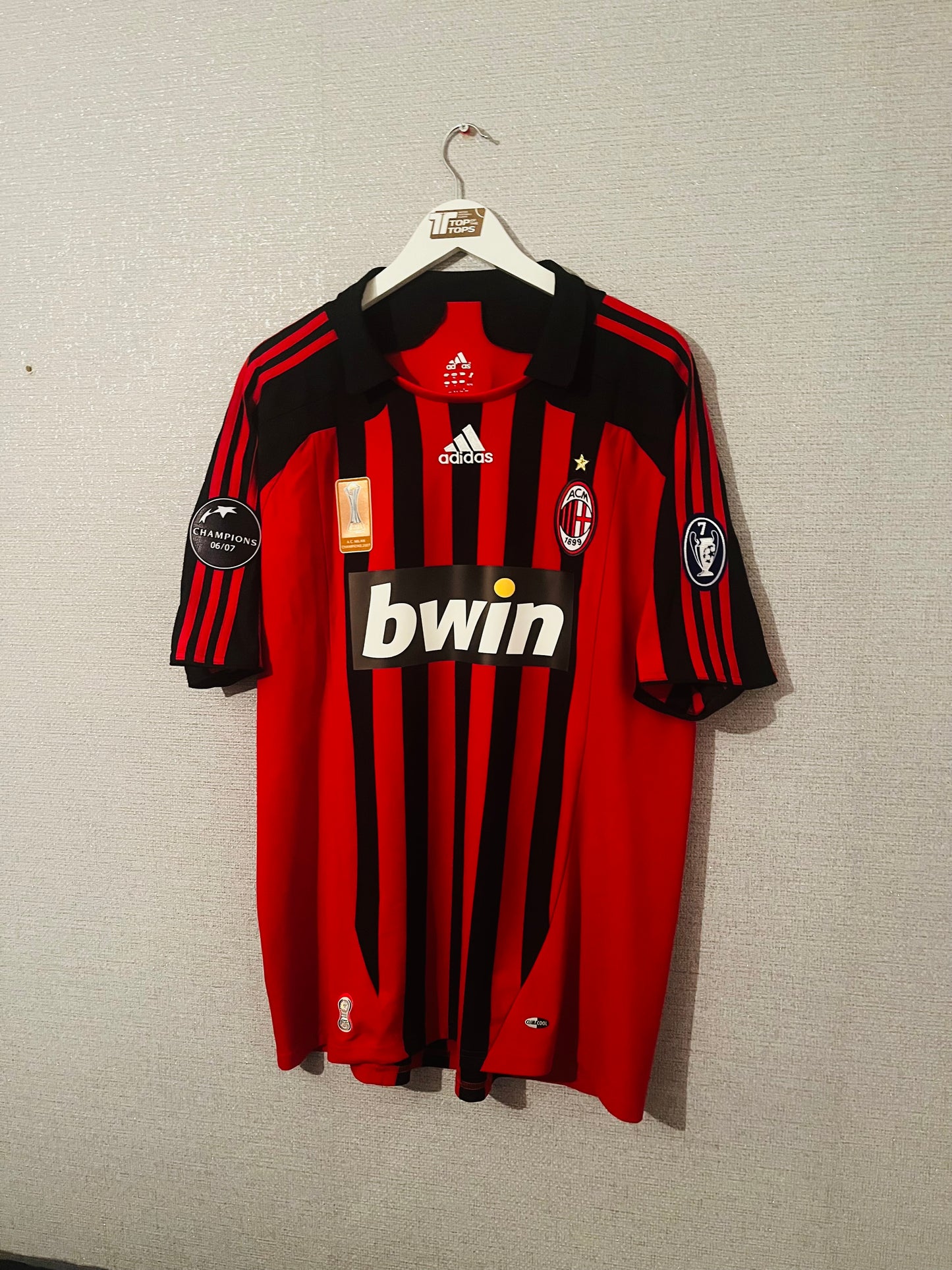 AC Milan home football shirt 2007/08 Maldini XL