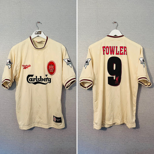 Liverpool away football shirt 1996/97 Fowler Medium
